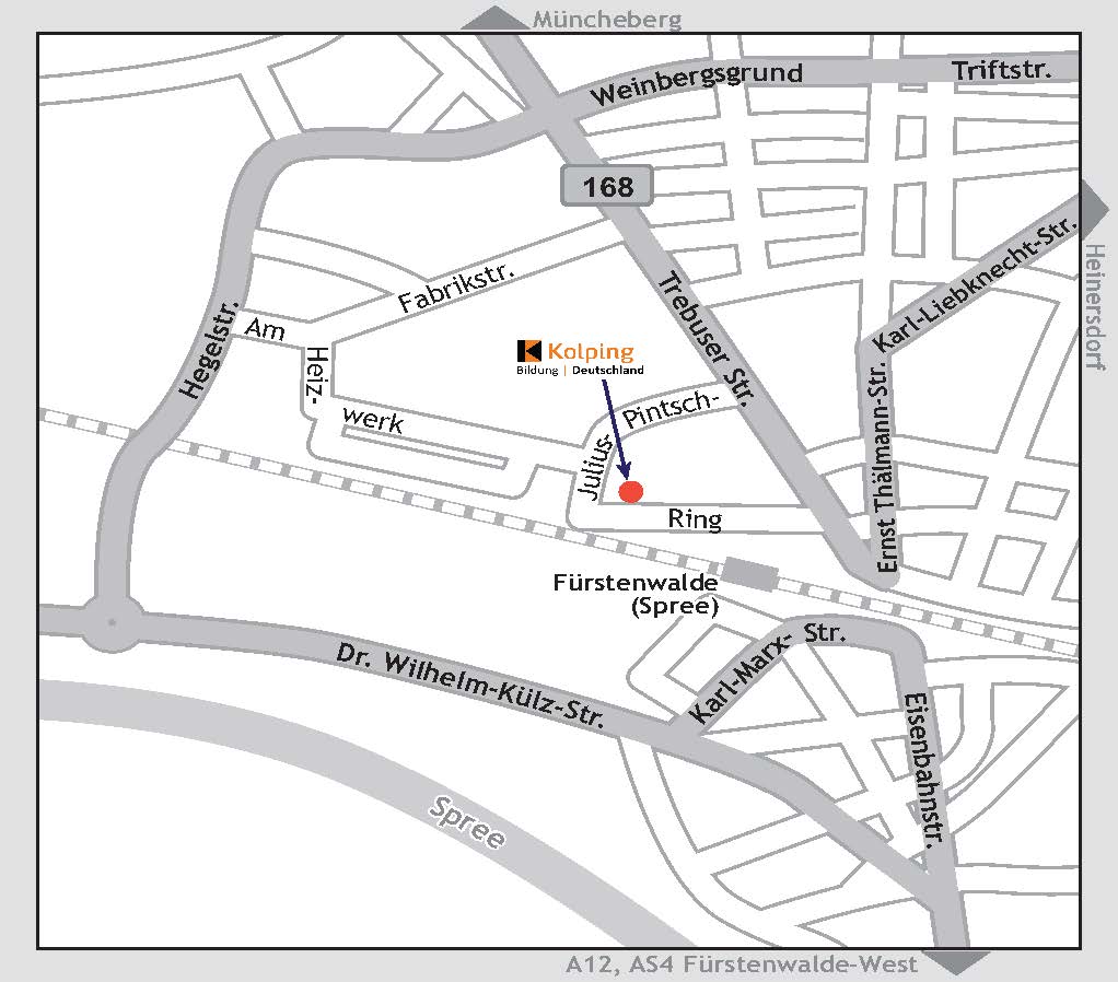 Anfahrt Bildungszentrum Fürstenwalde Kolping Bildung Deutschland