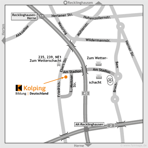 Wegbeschreibung Pflegeschule Recklinghausen